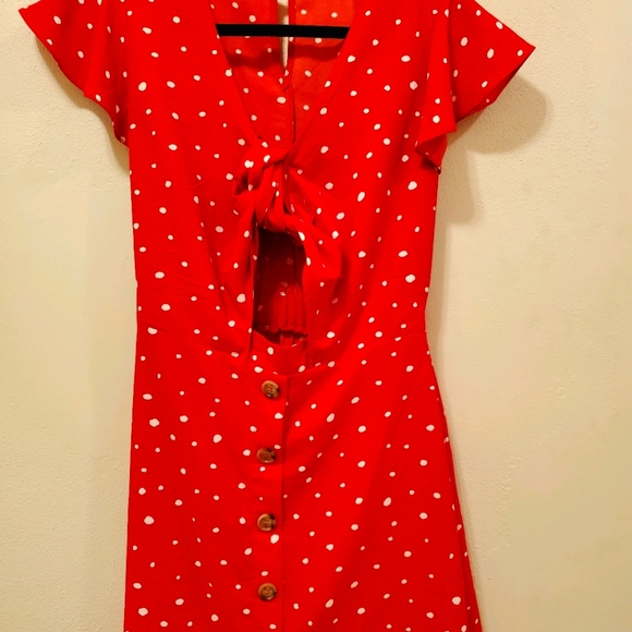 Summer Time Red Polkadot Dress - Picture 1 of 5